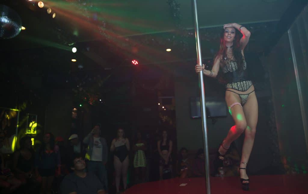 Porn star Anna Cherry peforming live at our strip club in San Francisco