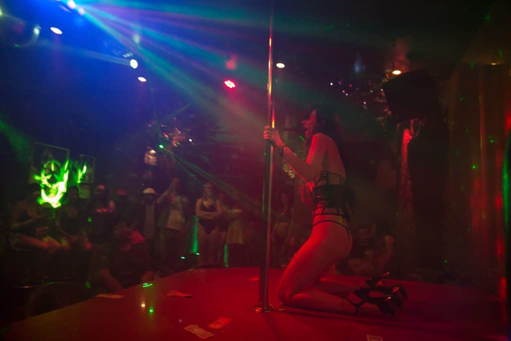 Porn star Anna Cherry peforming live at our strip club in San Francisco